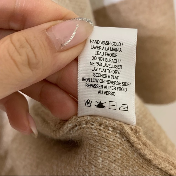 Gentle Fawn Tan and White Striped Cardigan oversized - Picture 6 of 10